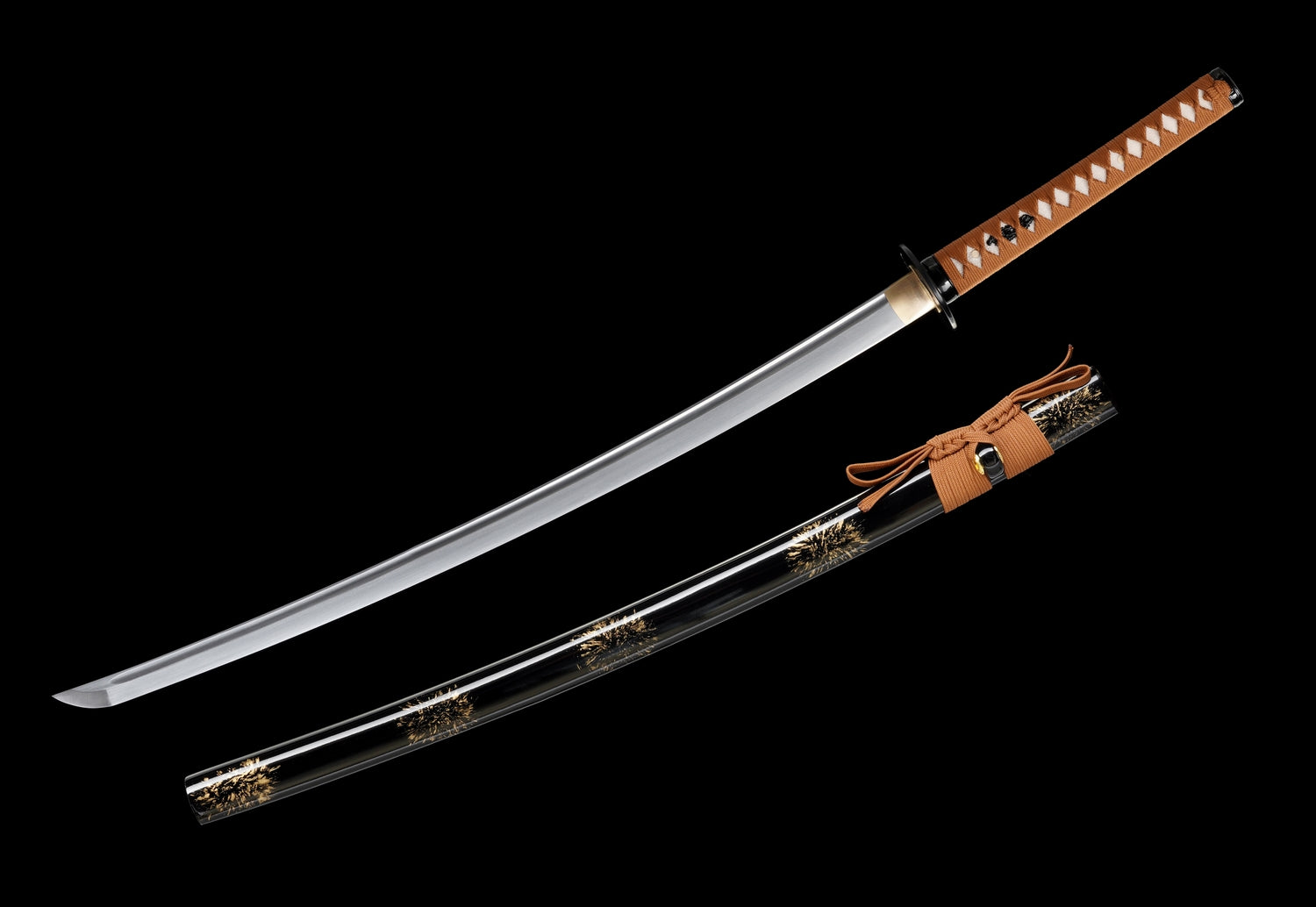 Folded Steel Katana – Shinogi-Zukuri with Silk Wrap