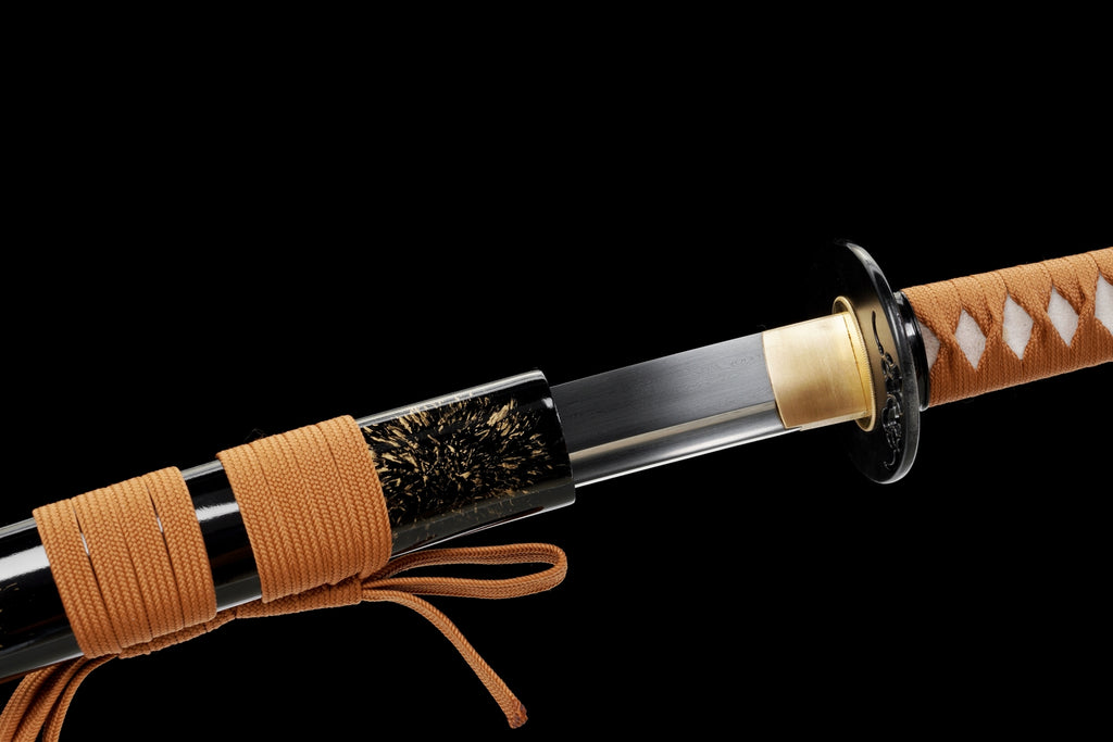 Folded Steel Katana – Shinogi-Zukuri with Silk Wrap