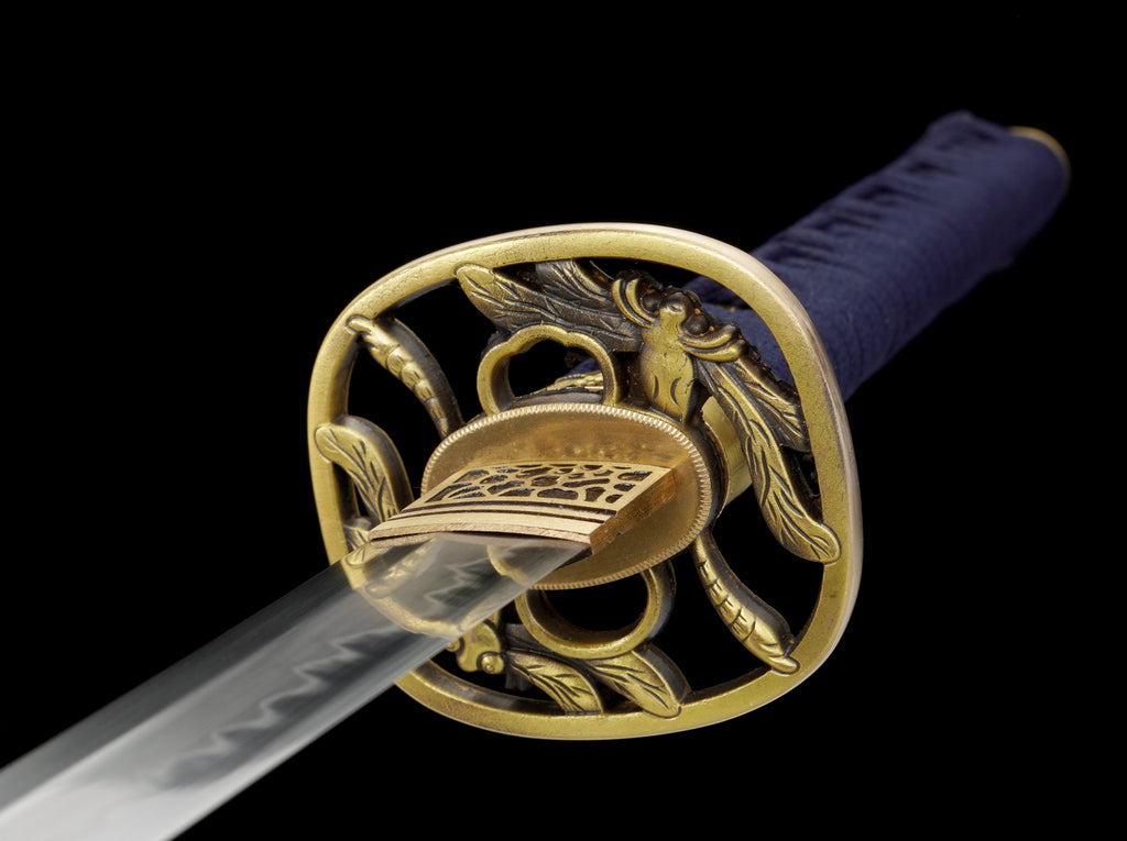 Katana - T10 Clay Tempered  – Shinogi-Zukuri with Silk Wrap