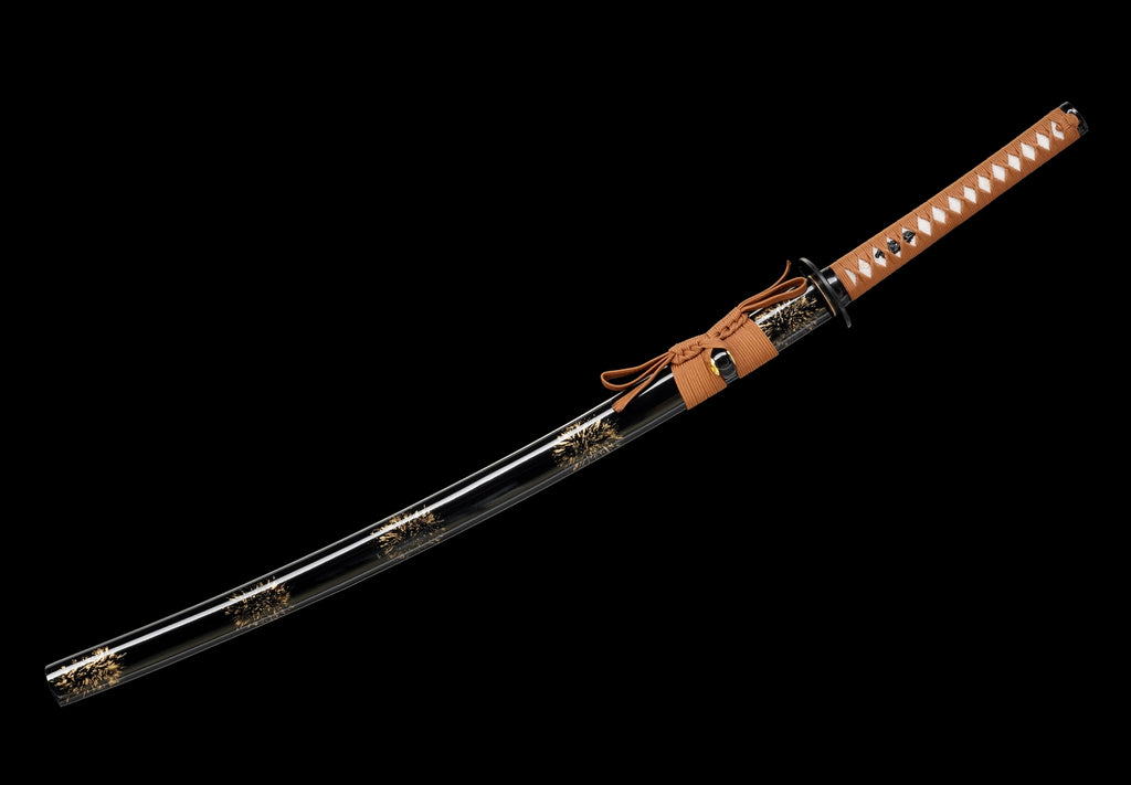 Folded Steel Katana – Shinogi-Zukuri with Silk Wrap